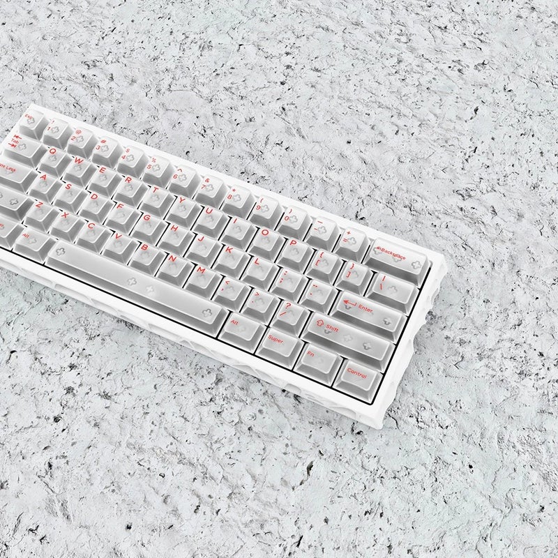 Y&D Fog Pink Small Full Set KeyCap - 132 Key Translucent Cherry Profile Side Engraved PBT Gaming Keyboard Keycaps for Mechanical Keyboards - Image 3